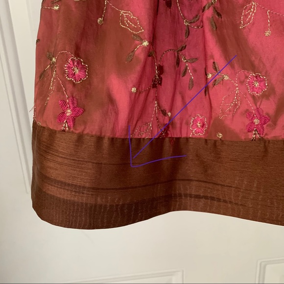 •Marmellata• Girls Iridescent Taffeta Floral Embroidered Dress - Size 24 Months - Picture 8 of 9